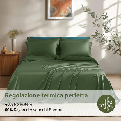 SET Completo da Letto in Fibra di Bambù